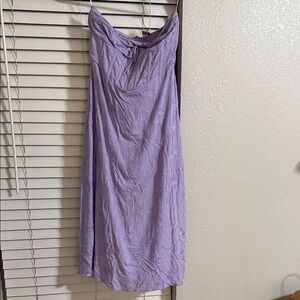 Chic Strapless Lavender Dress